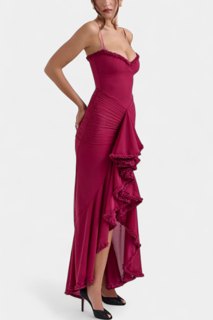 Élodie - Vestido maxi con volantes