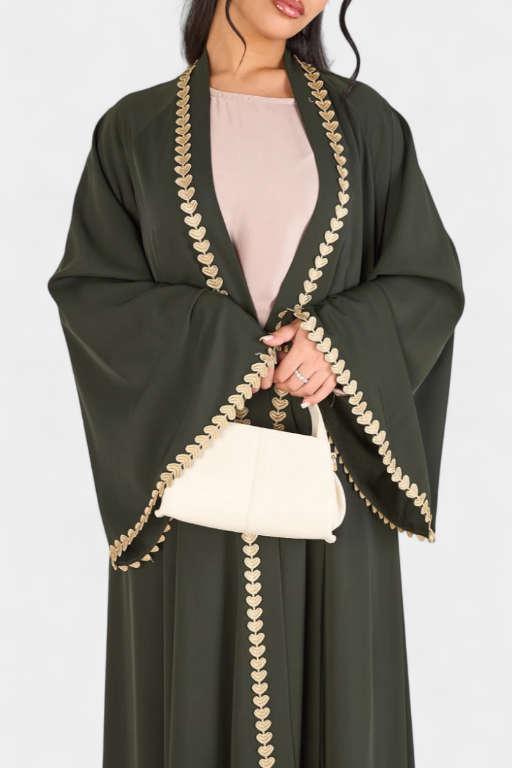 Ginebra - Vestido kimono corazón dorado