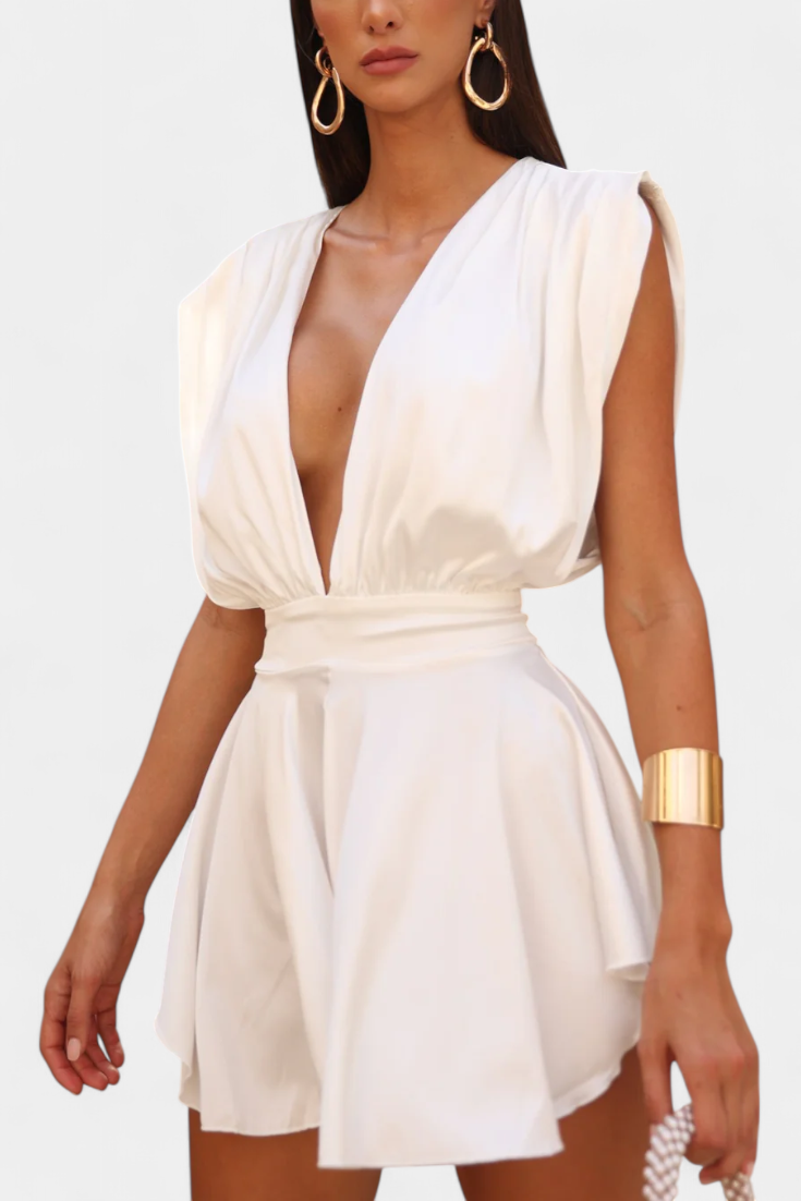 Rosalba - Mono corto drapeado chic