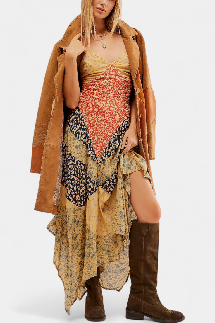 Francine - Vestido maxi patchwork