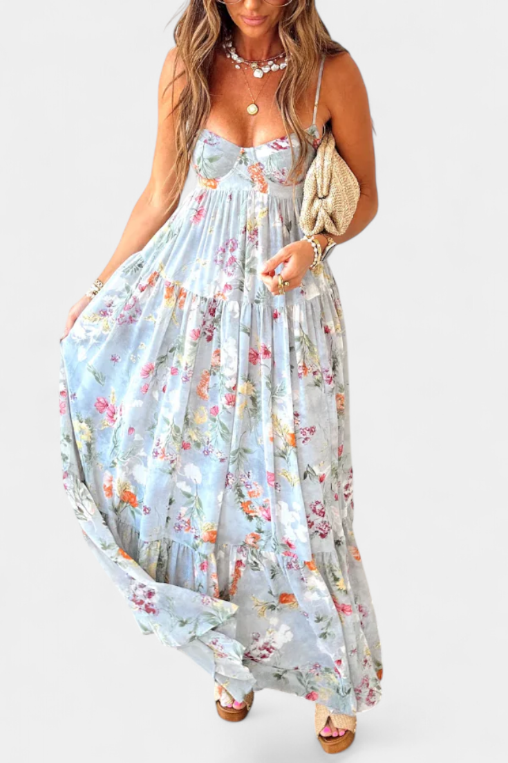 Marisa - Vestido maxi romance floral