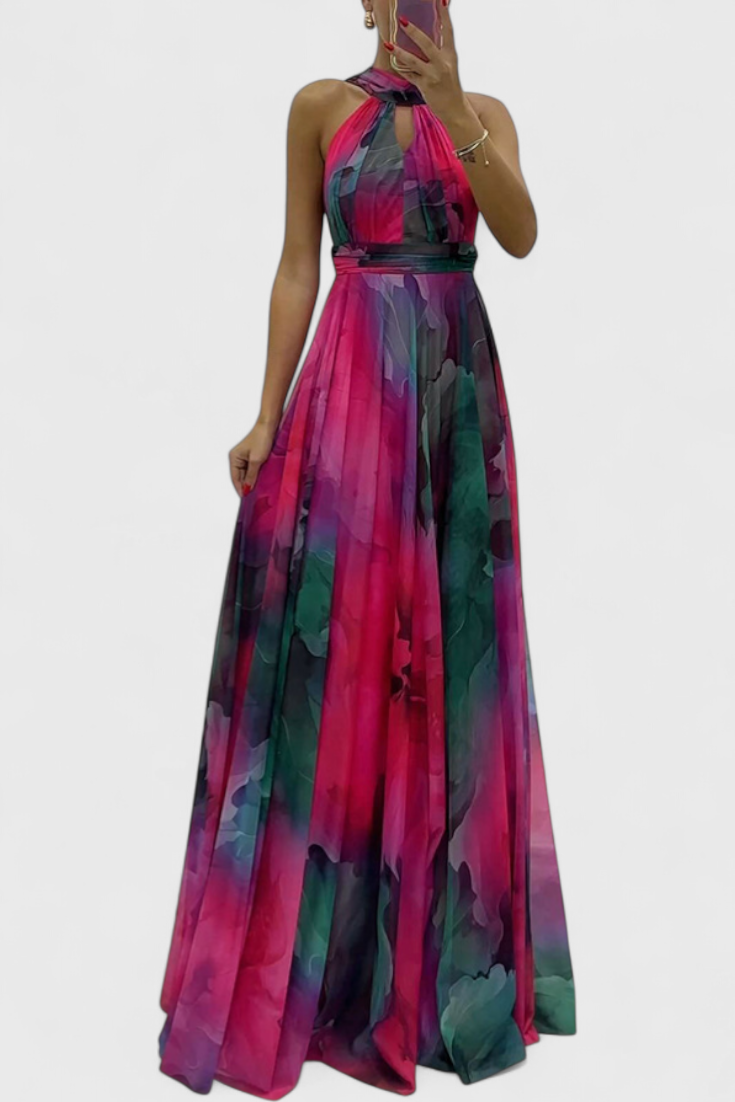 Caprice - Vestido maxi ombré bohemio