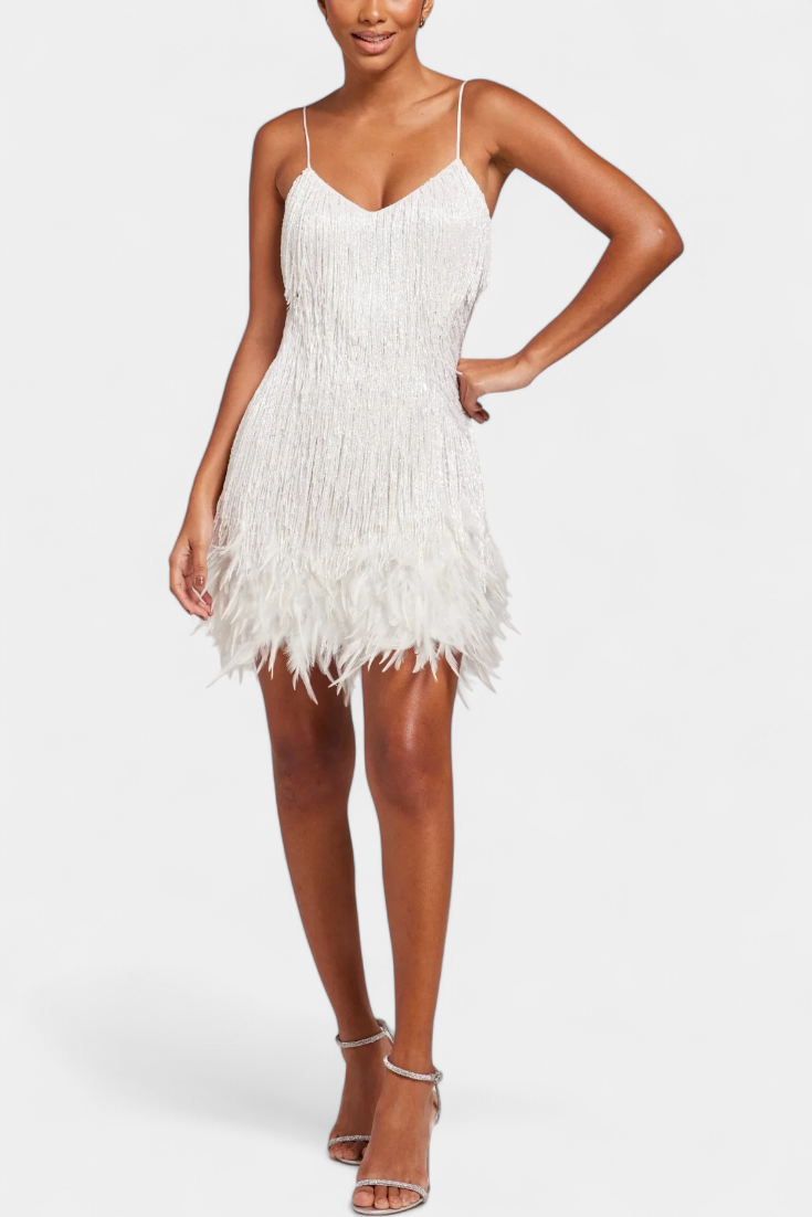 Sheril - Vestido mini con flecos