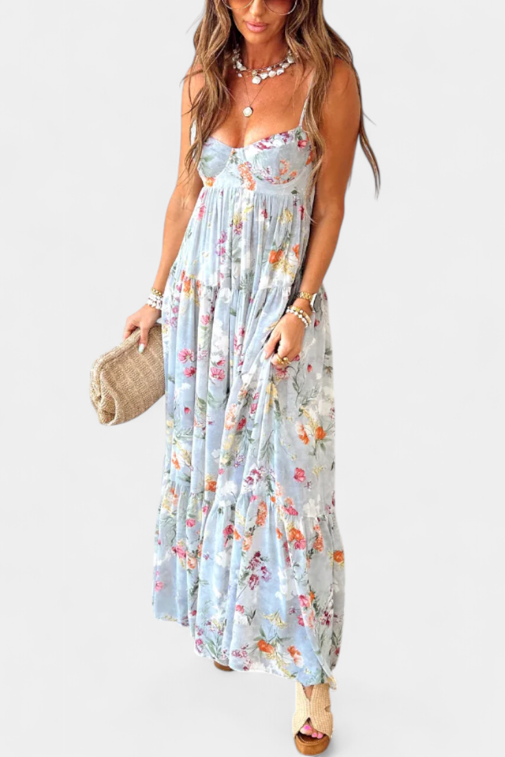 Marisa - Vestido maxi romance floral