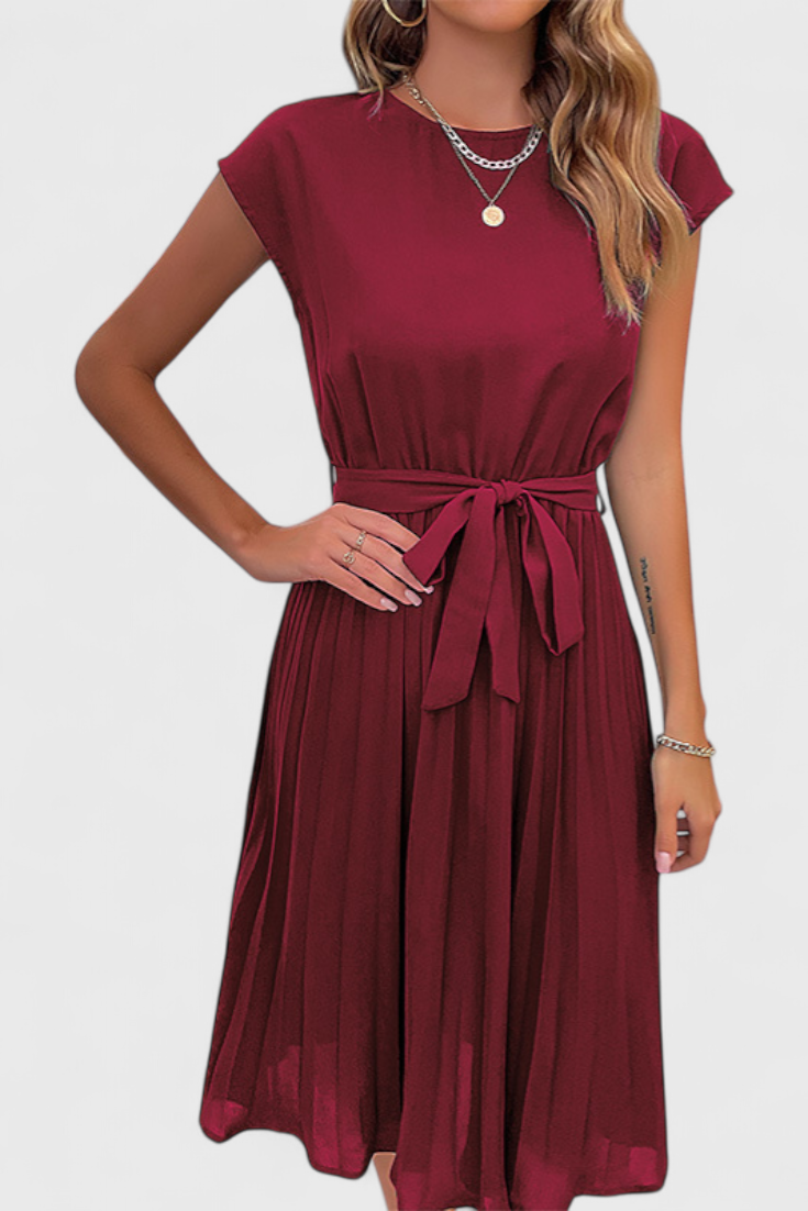 Luxie - Vestido midi plisado y elegante