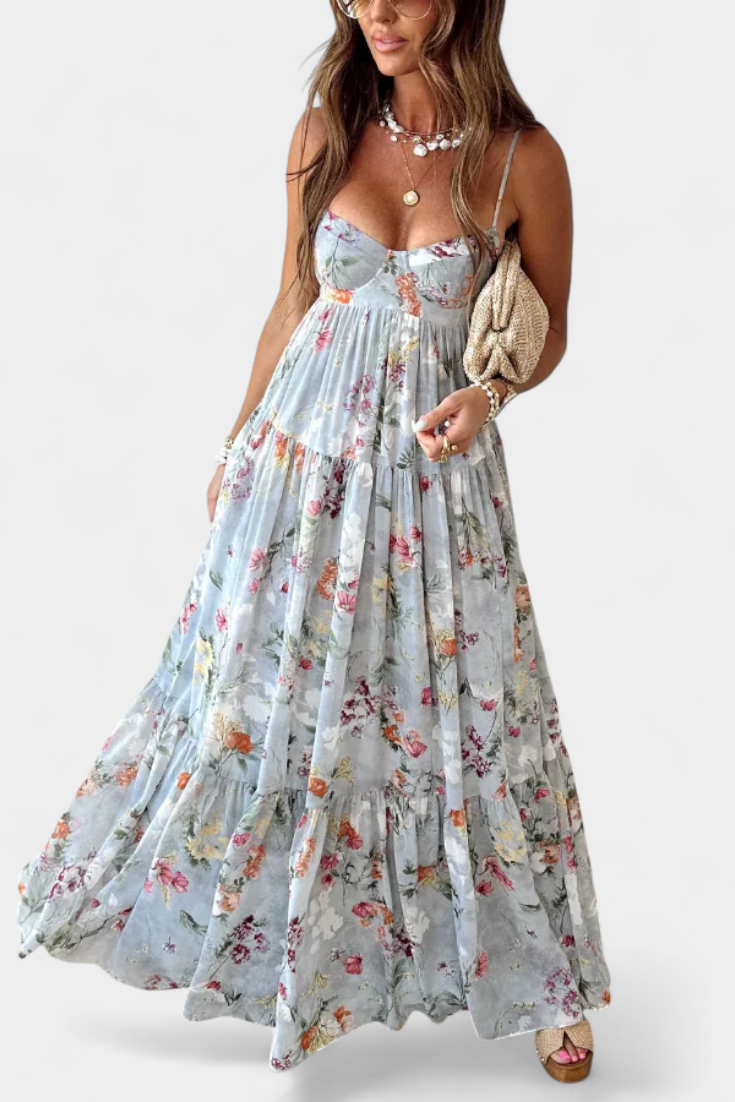 Marisa - Vestido maxi romance floral