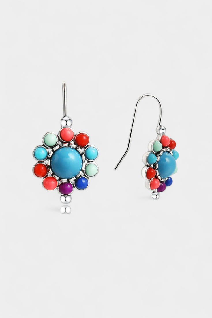Solena - Pendientes con piedras arcoíris