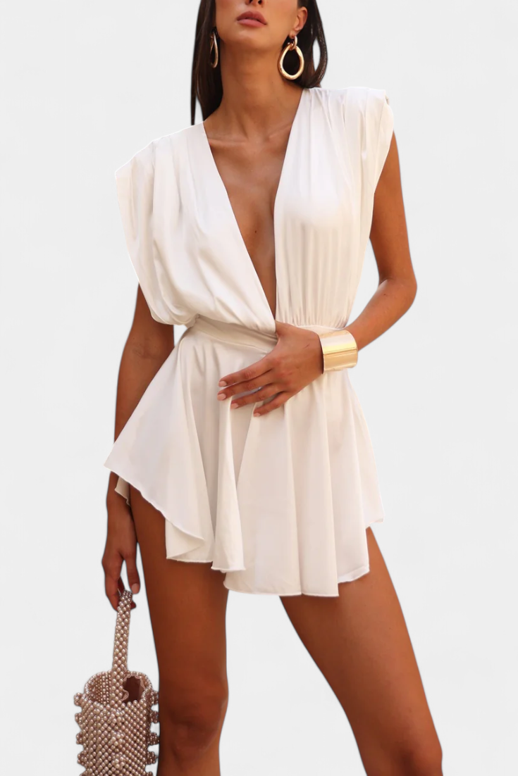 Rosalba - Mono corto drapeado chic
