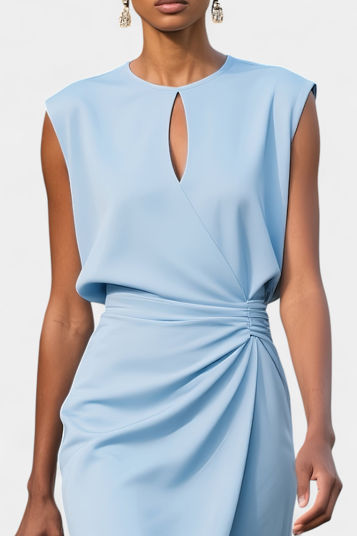 Mona - Vestido midi elegancia drapeada