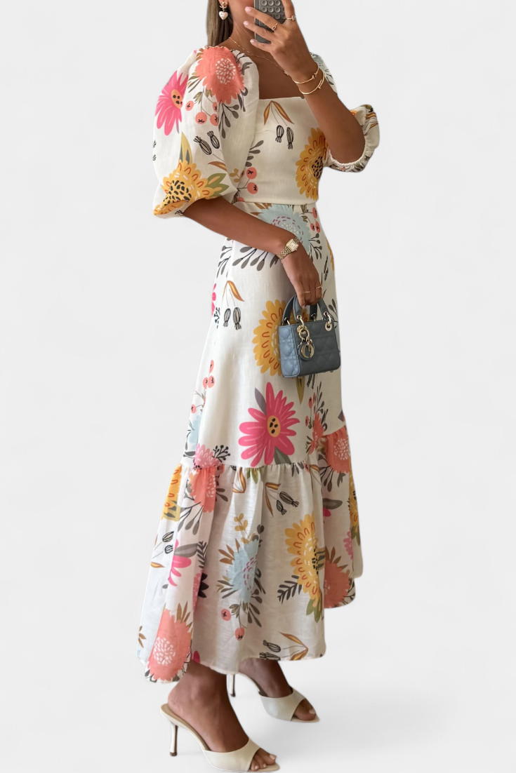 Kacey - Vestido maxi jardín de verano