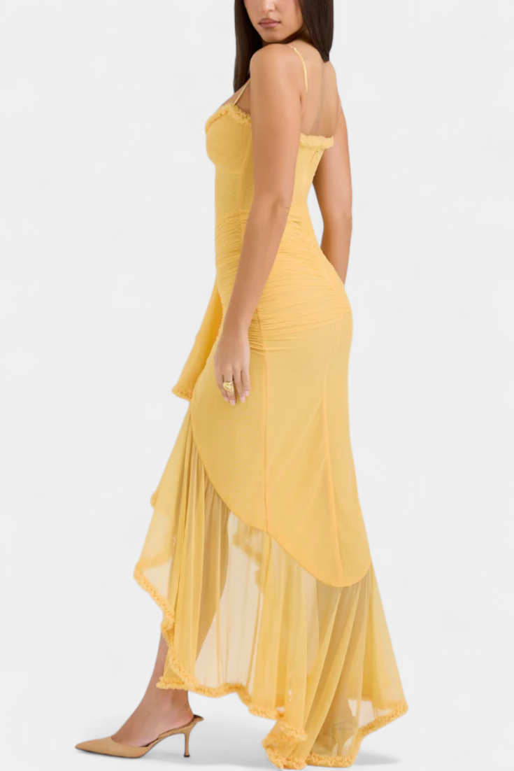 Élodie - Vestido maxi con volantes