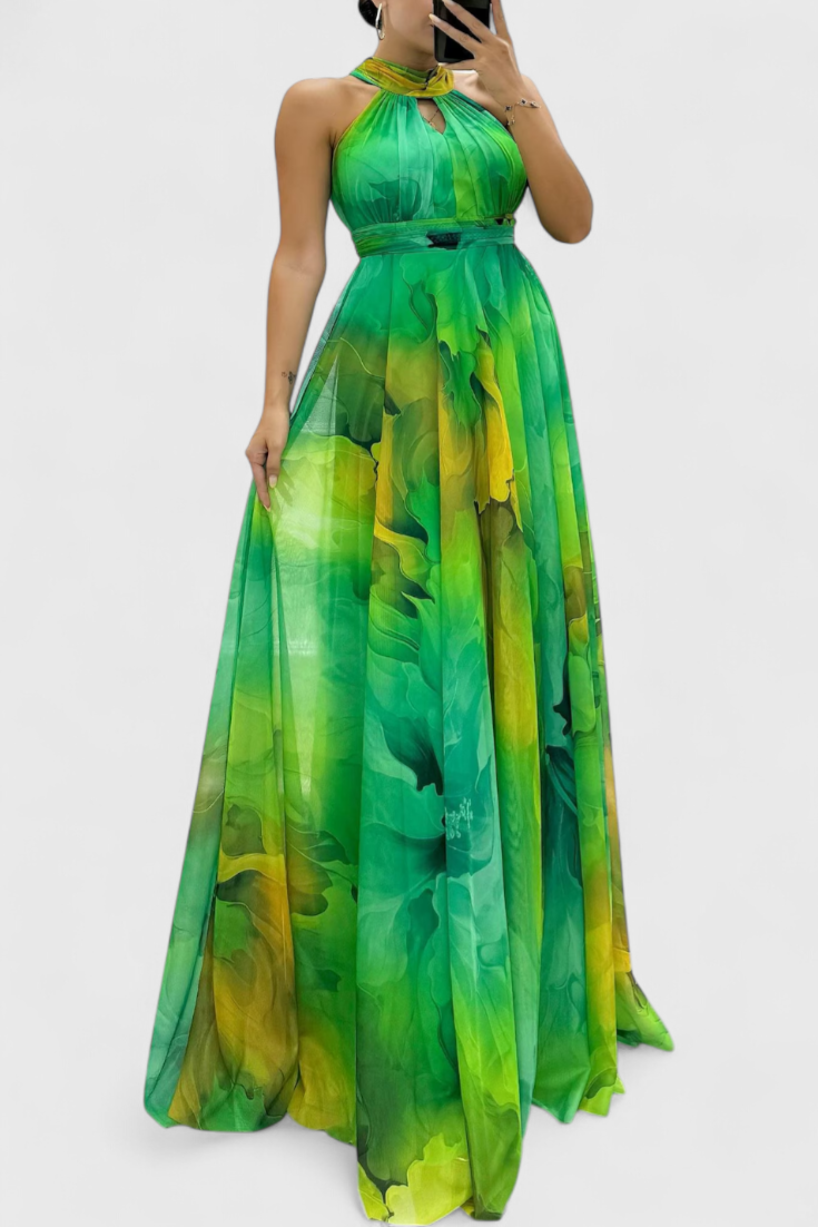 Caprice - Vestido maxi ombré bohemio