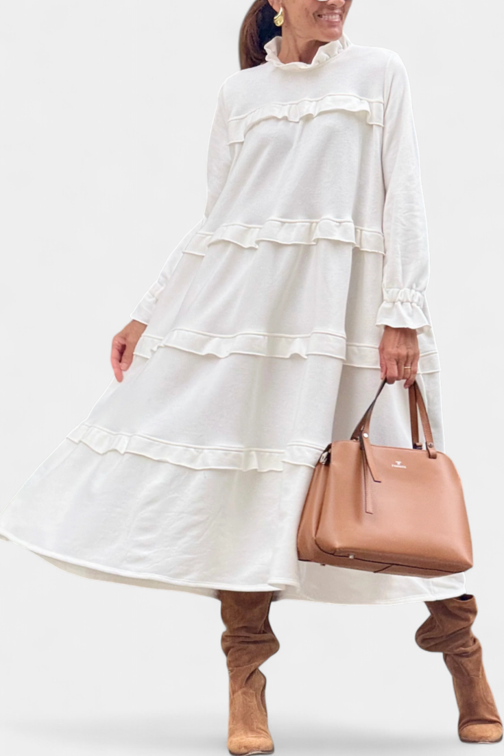 Jada - Vestido maxi romance de volantes