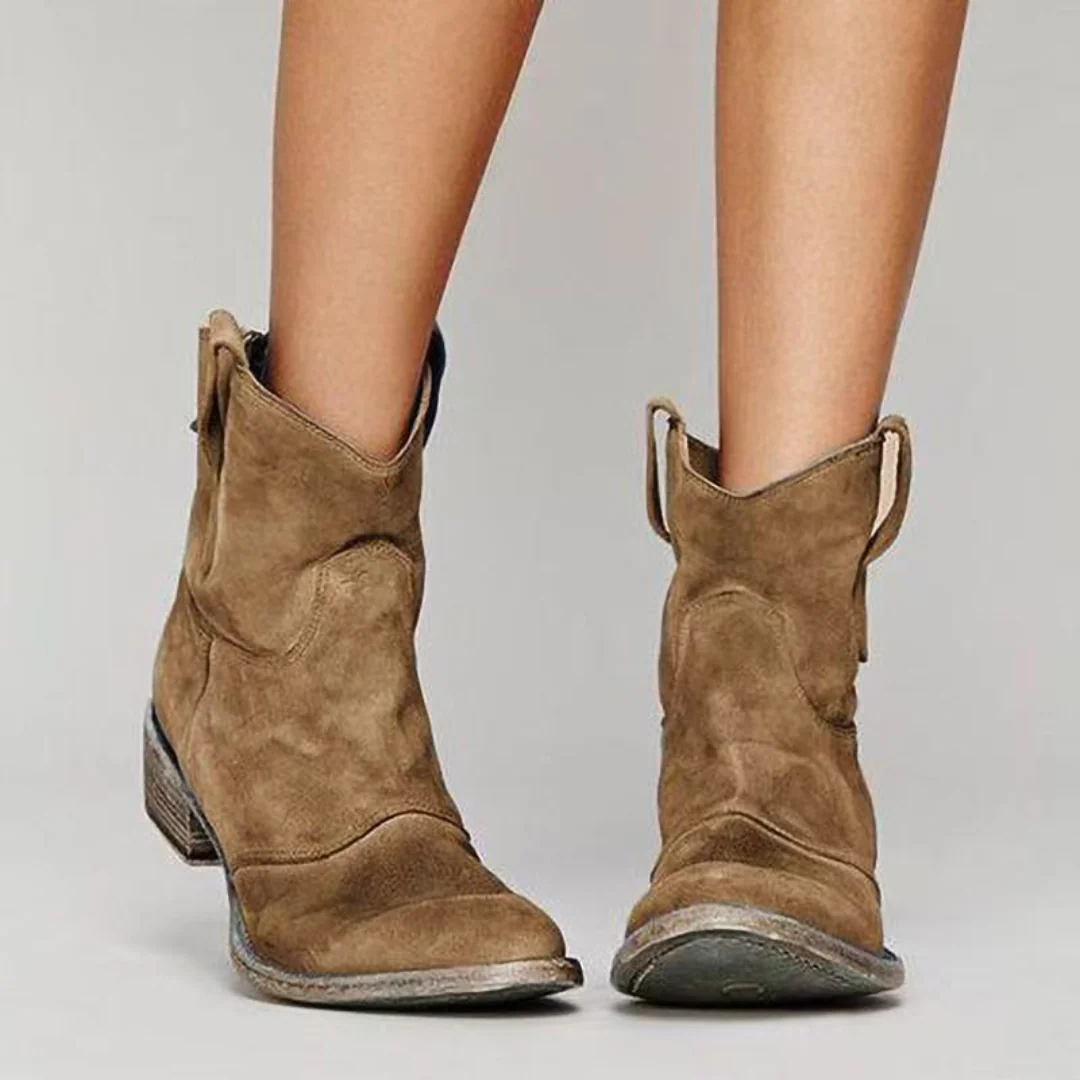 Lulu - Botines vaqueros con efecto antelina