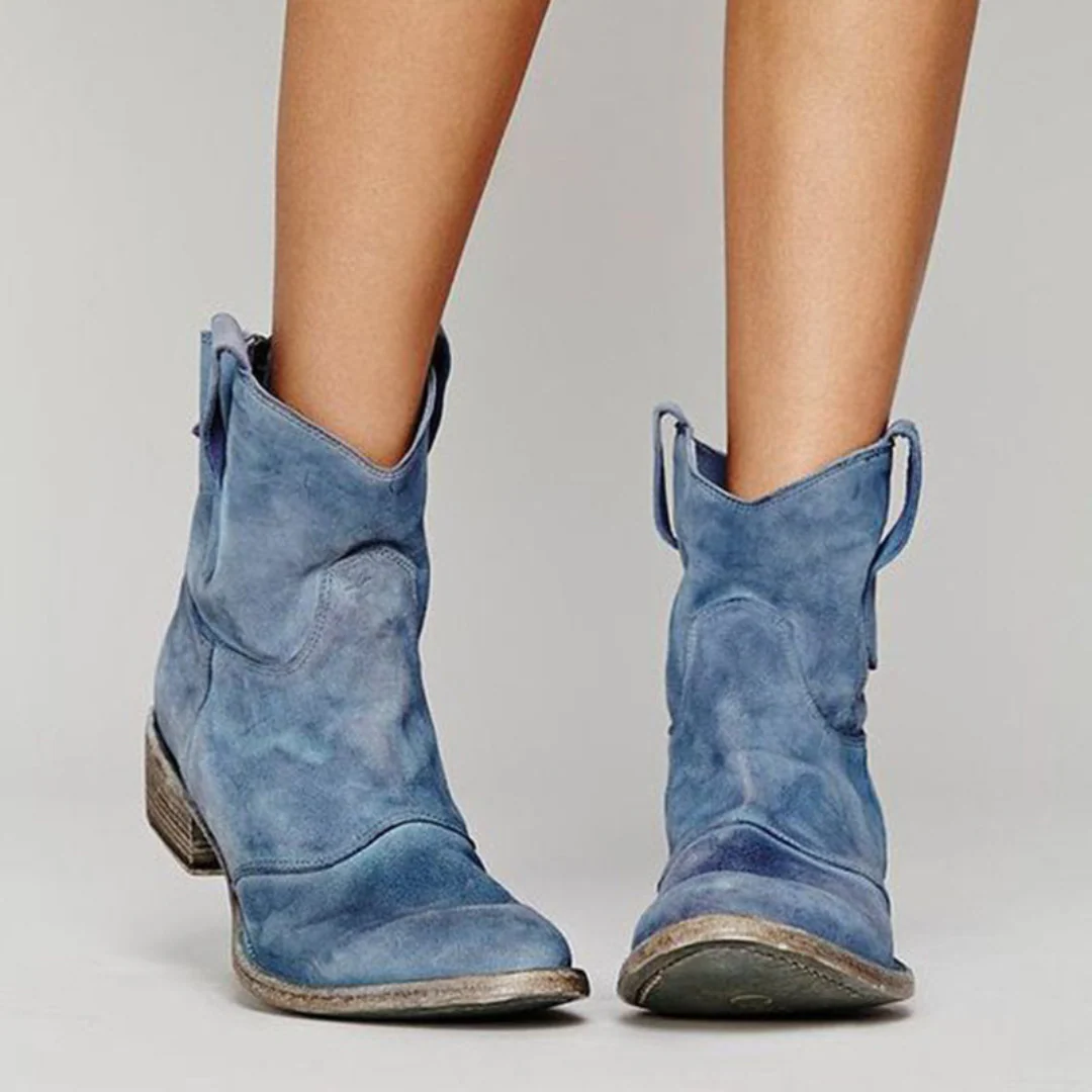Lulu - Botines vaqueros con efecto antelina