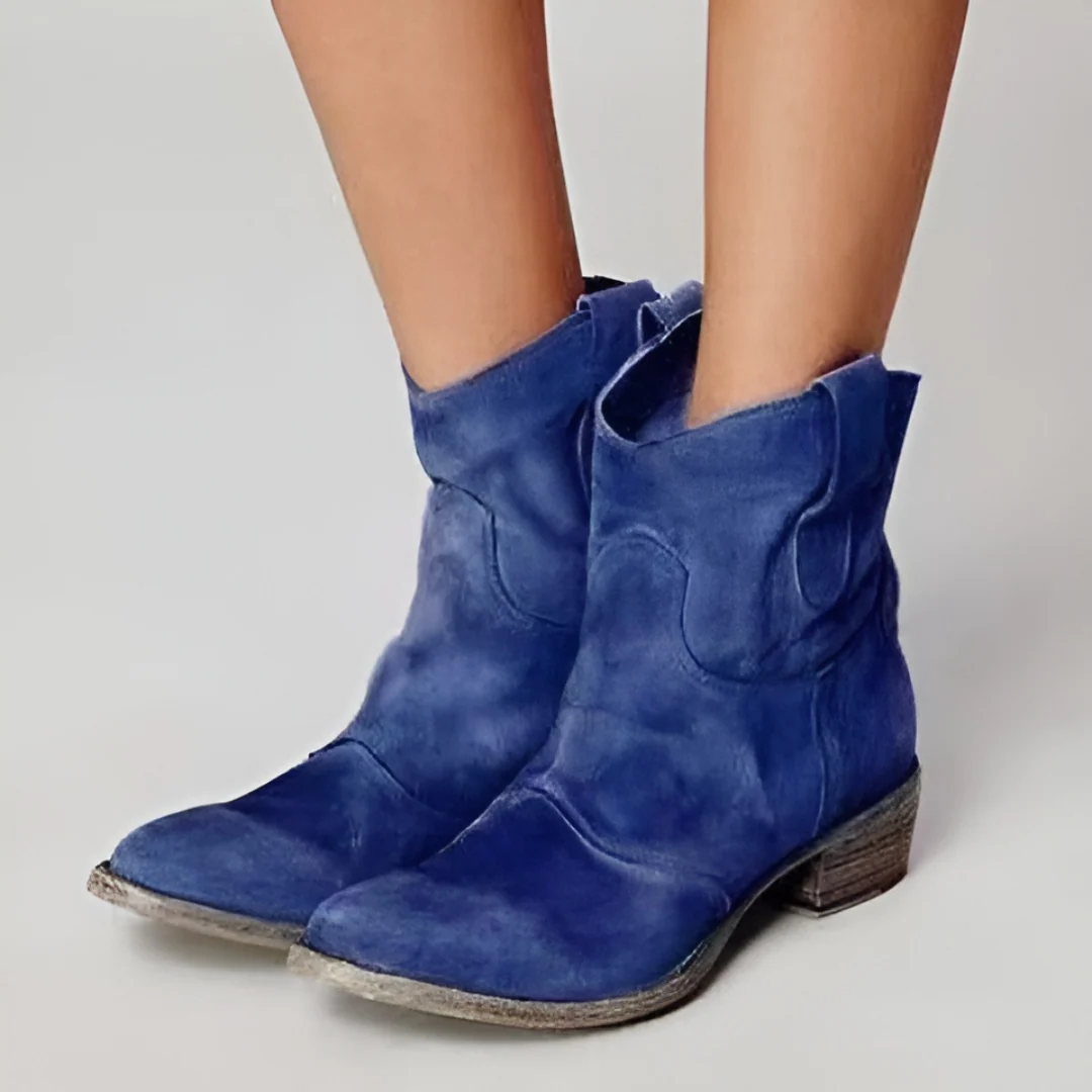 Lulu - Botines vaqueros con efecto antelina