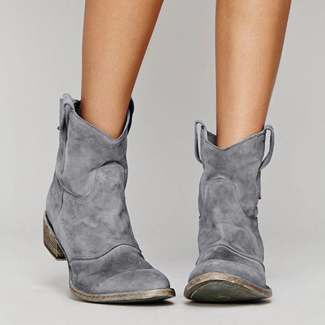 Lulu - Botines vaqueros con efecto antelina