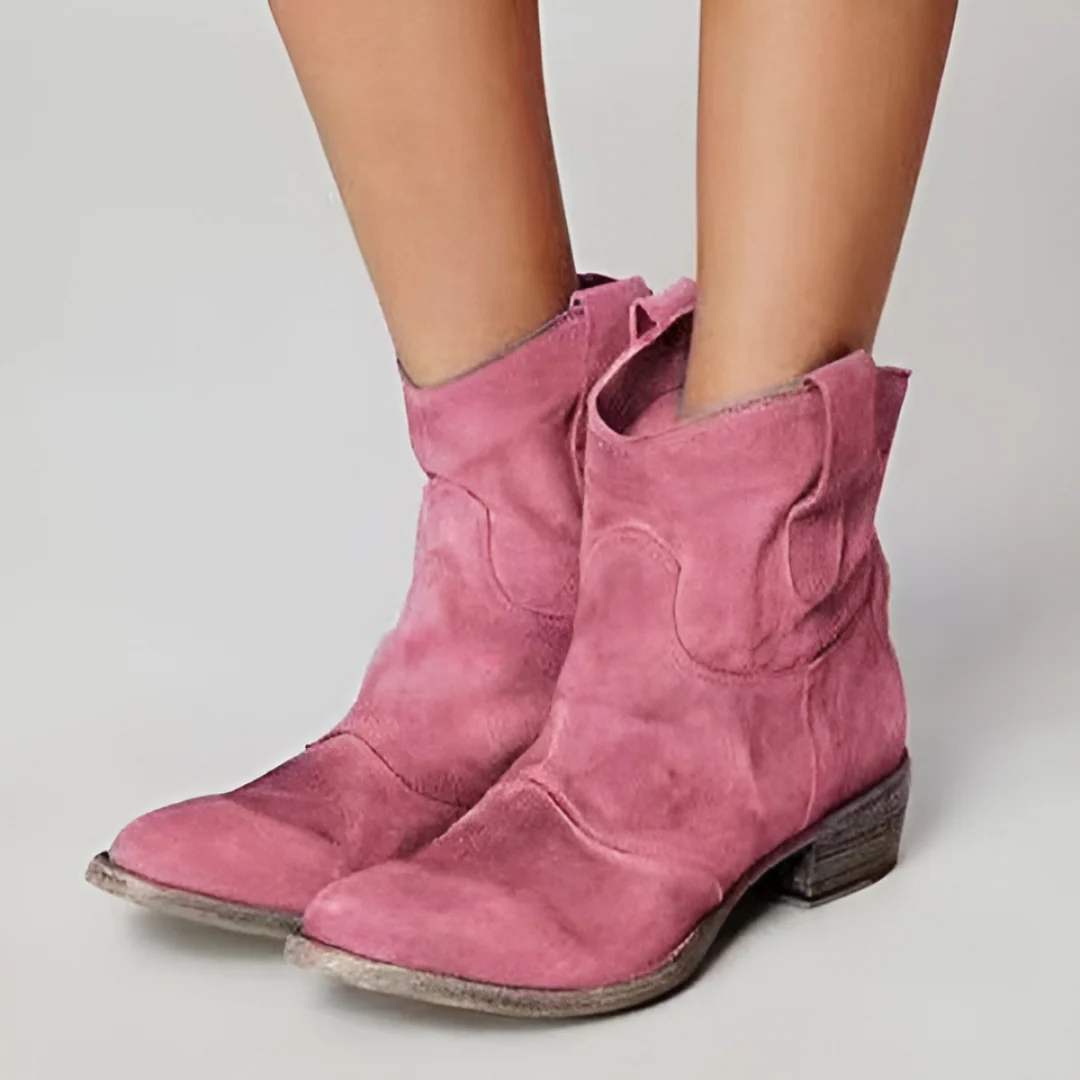 Lulu - Botines vaqueros con efecto antelina