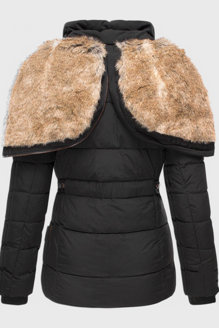 Evelyn - Chaqueta puffer con forro y pelo sintético