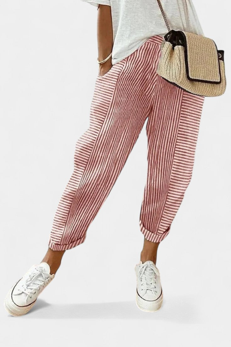 Toscana - Pantalón de rayas estilo bohemio