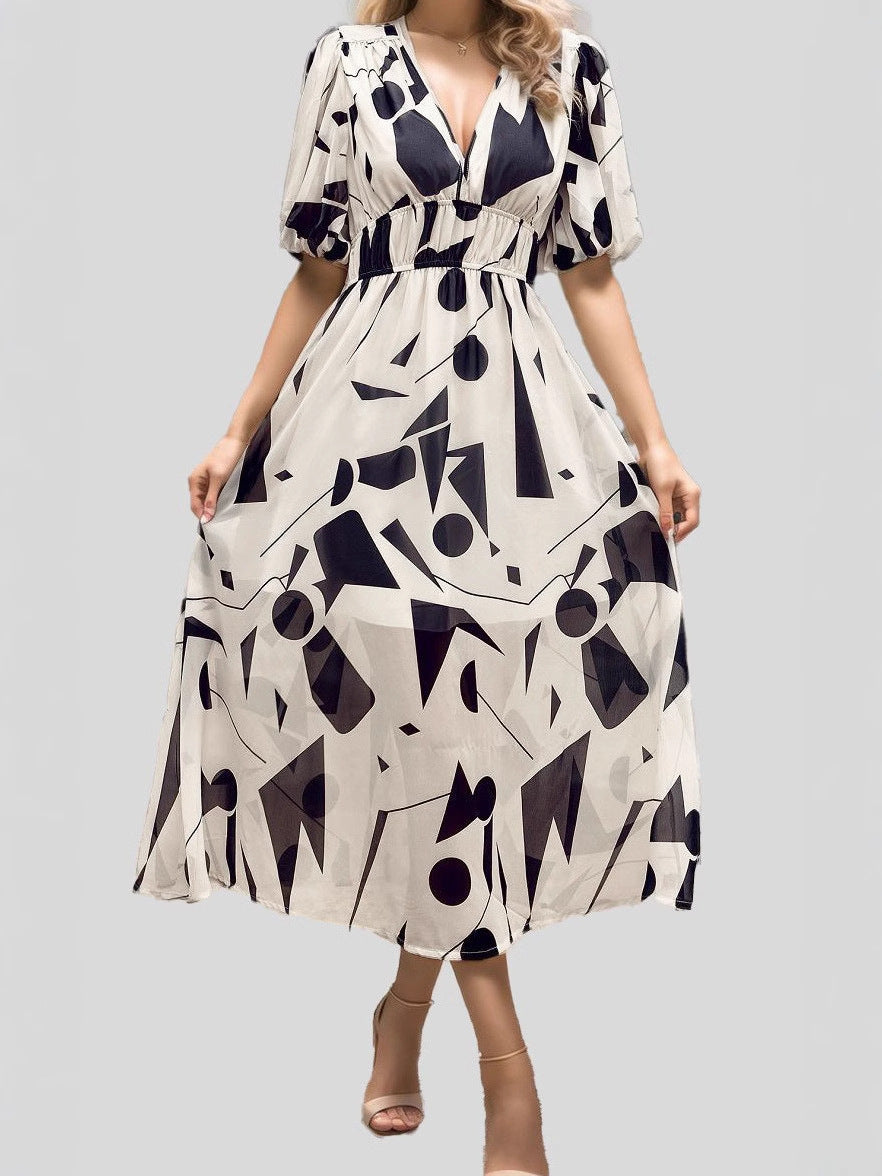 Erna - Vestido midi flores de verano