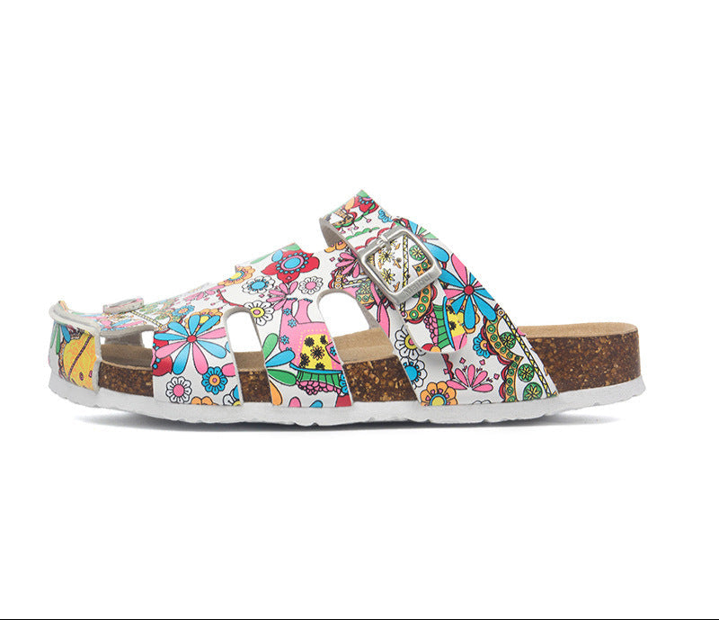 Soleia - Sandalias con hebilla y suela de corcho