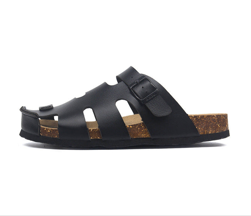 Soleia - Sandalias con hebilla y suela de corcho