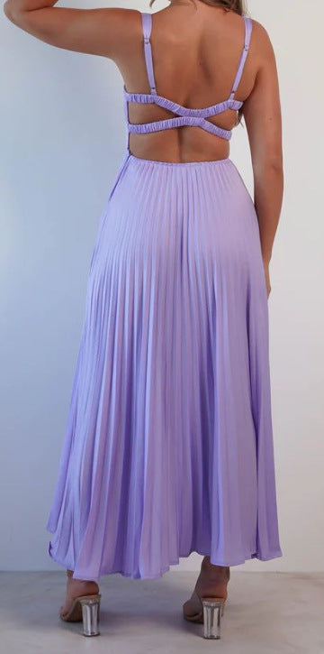 Arlena - Vestido midi plisado