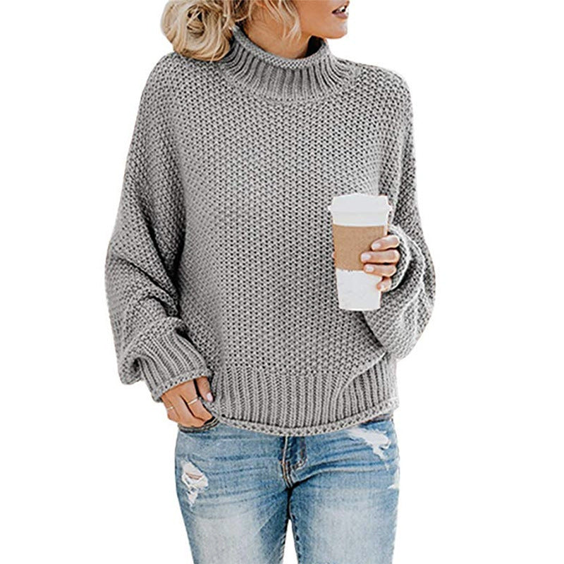 Molly - Jersey de punto grueso con cuello alto