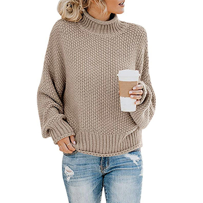 Molly - Jersey de punto grueso con cuello alto