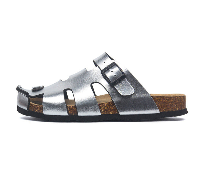 Soleia - Sandalias con hebilla y suela de corcho