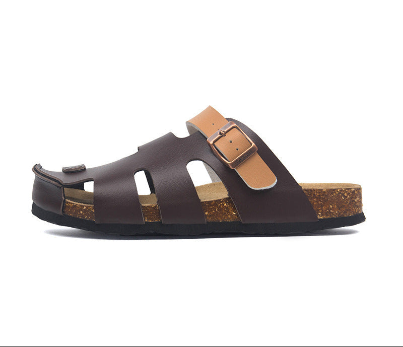 Soleia - Sandalias con hebilla y suela de corcho