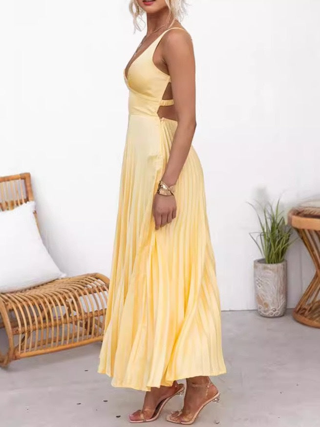 Arlena - Vestido midi plisado