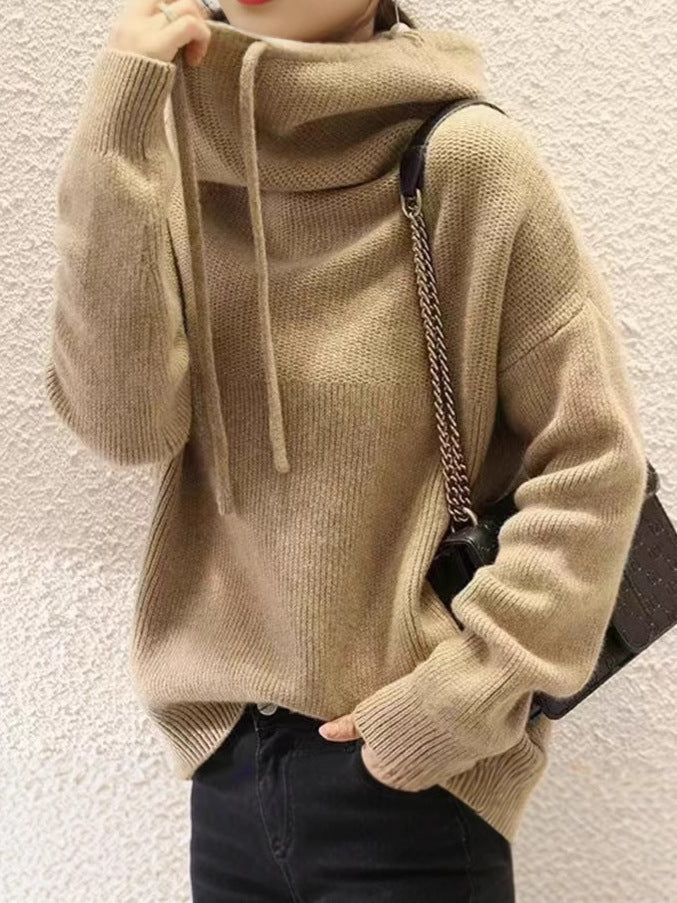 Gloria - Jersey de punto con capucha y cordones