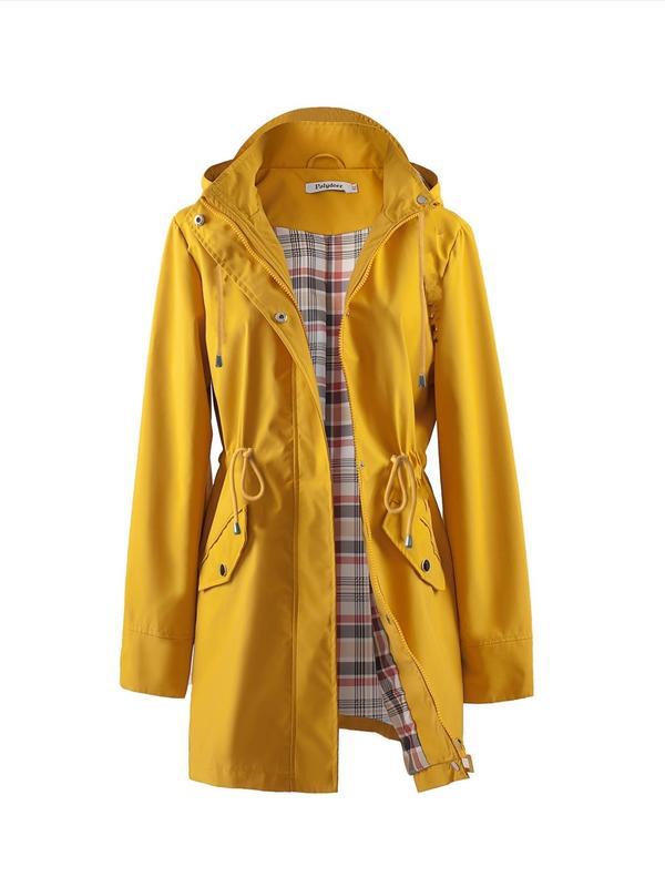 Doemi - Chubasquero impermeable con forro de tartán
