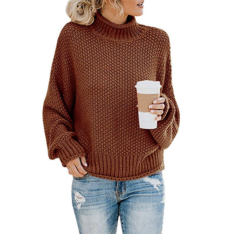 Molly - Jersey de punto grueso con cuello alto