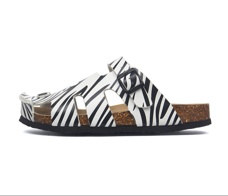 Soleia - Sandalias con hebilla y suela de corcho