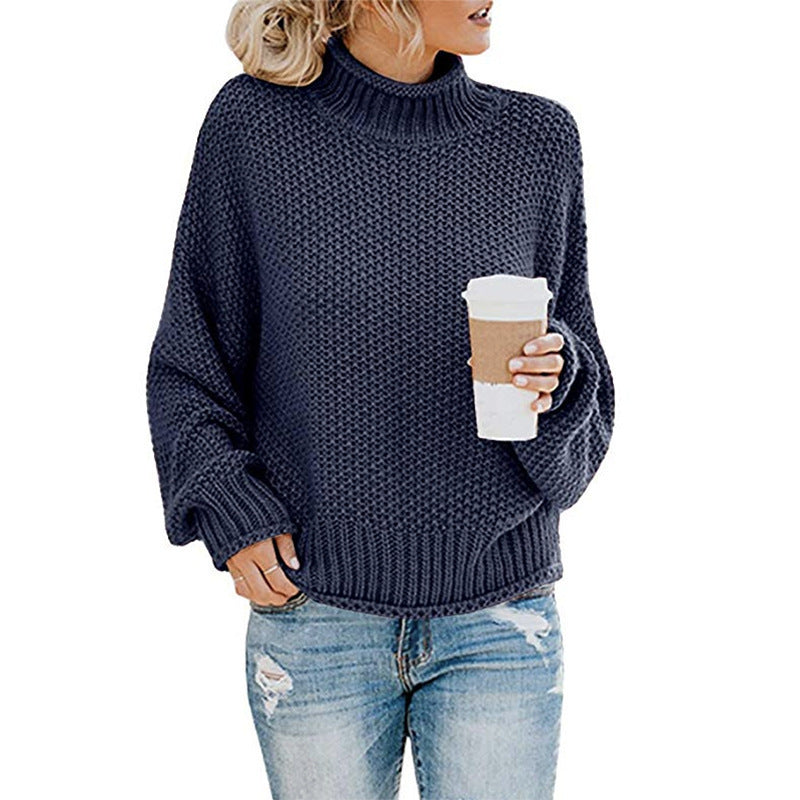 Molly - Jersey de punto grueso con cuello alto
