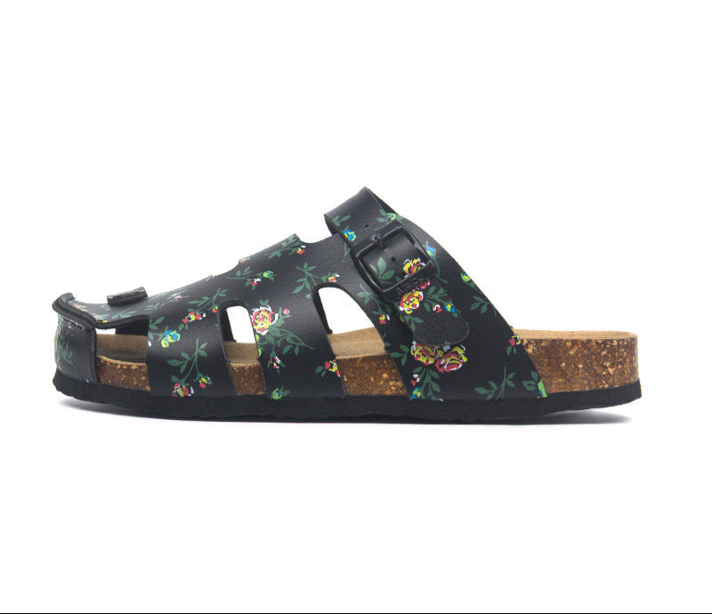 Soleia - Sandalias con hebilla y suela de corcho
