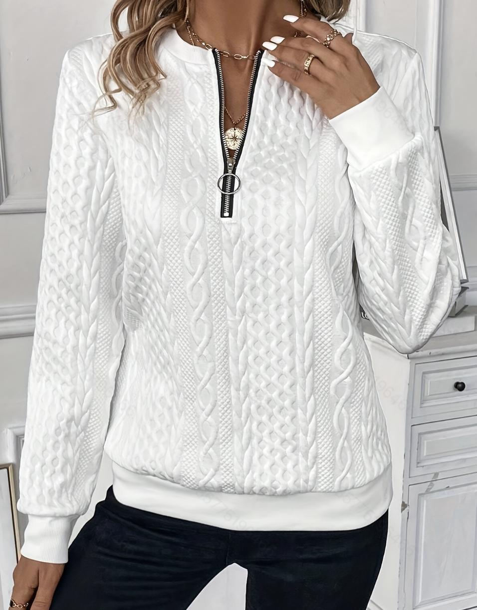 Zoey - Jersey de punto con media cremallera
