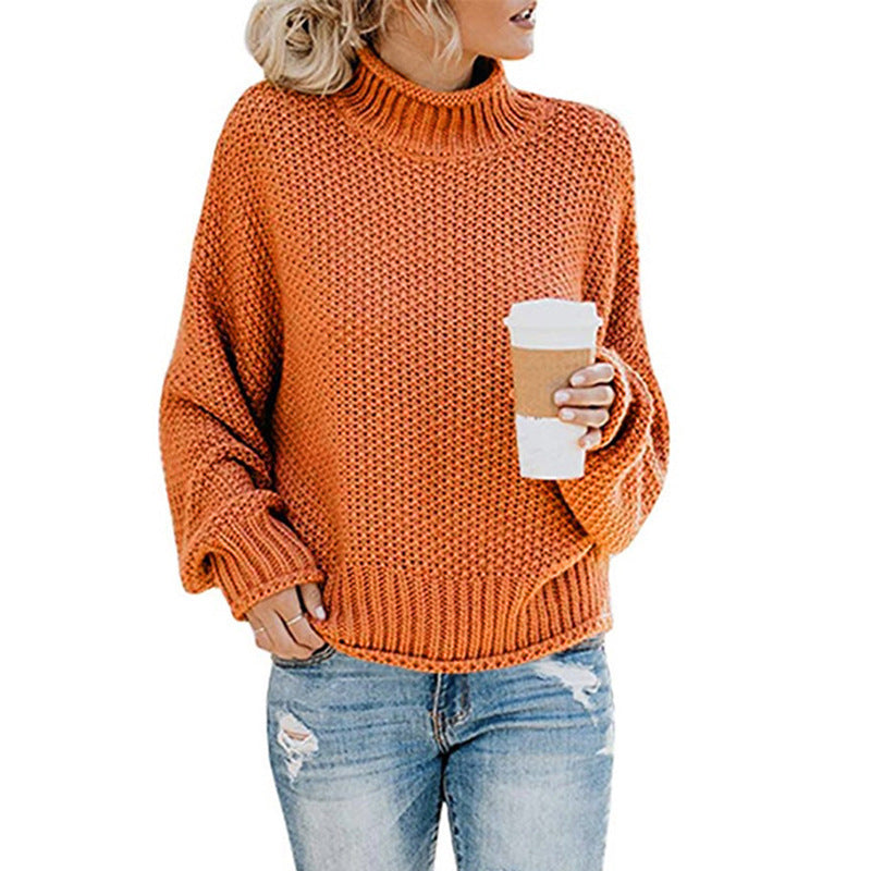 Molly - Jersey de punto grueso con cuello alto