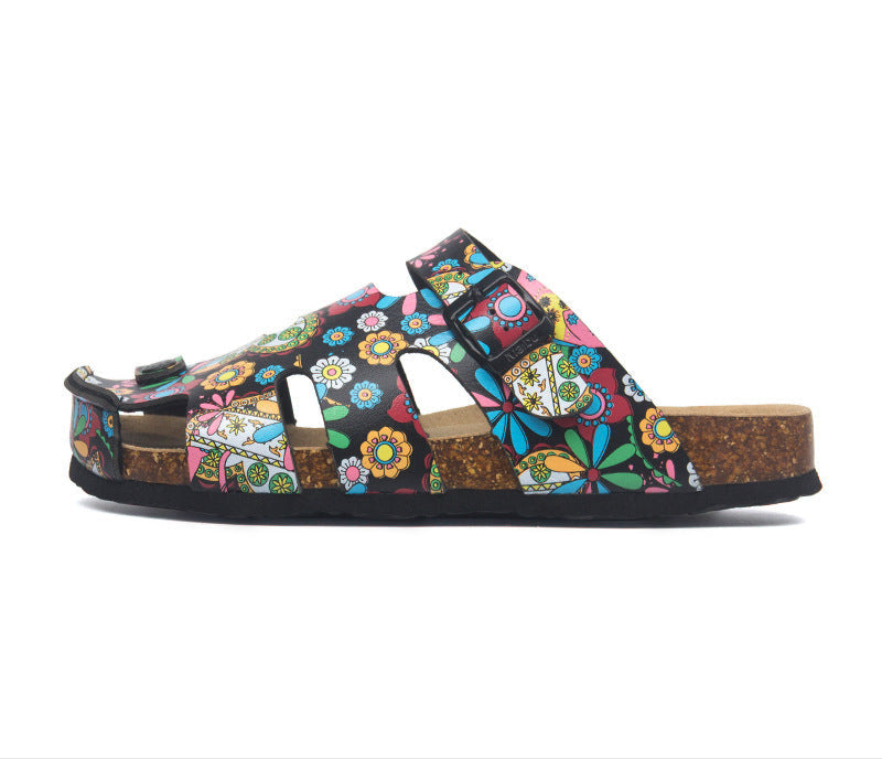 Soleia - Sandalias con hebilla y suela de corcho