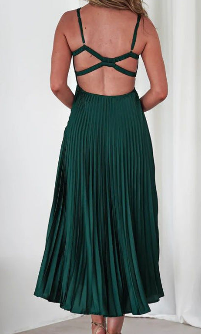 Arlena - Vestido midi plisado