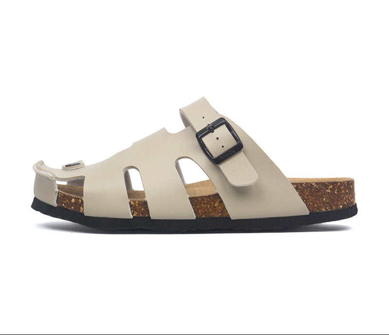 Soleia - Sandalias con hebilla y suela de corcho