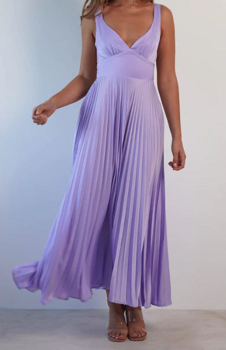 Arlena - Vestido midi plisado
