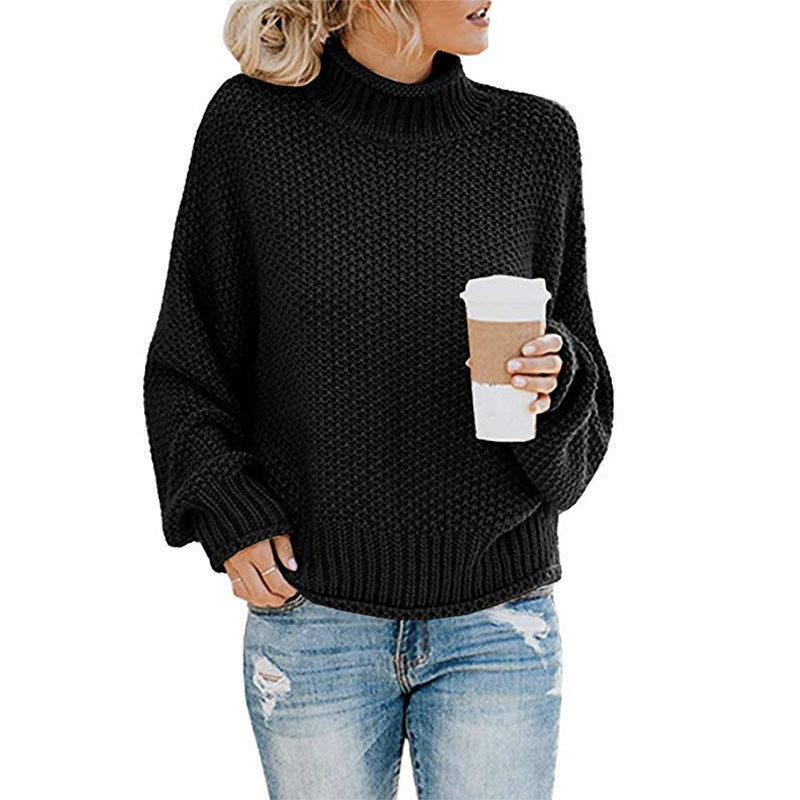 Molly - Jersey de punto grueso con cuello alto