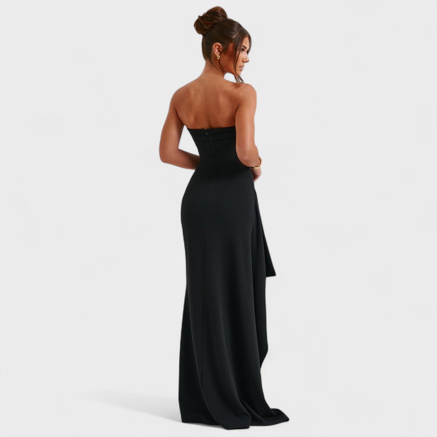 Zafira - Vestido maxi strapless glamour deslumbrante