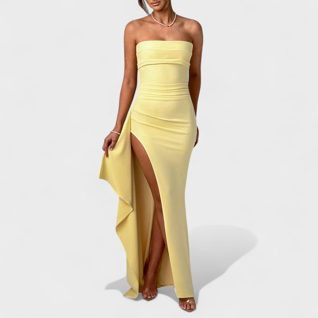 Zafira - Vestido maxi strapless glamour deslumbrante