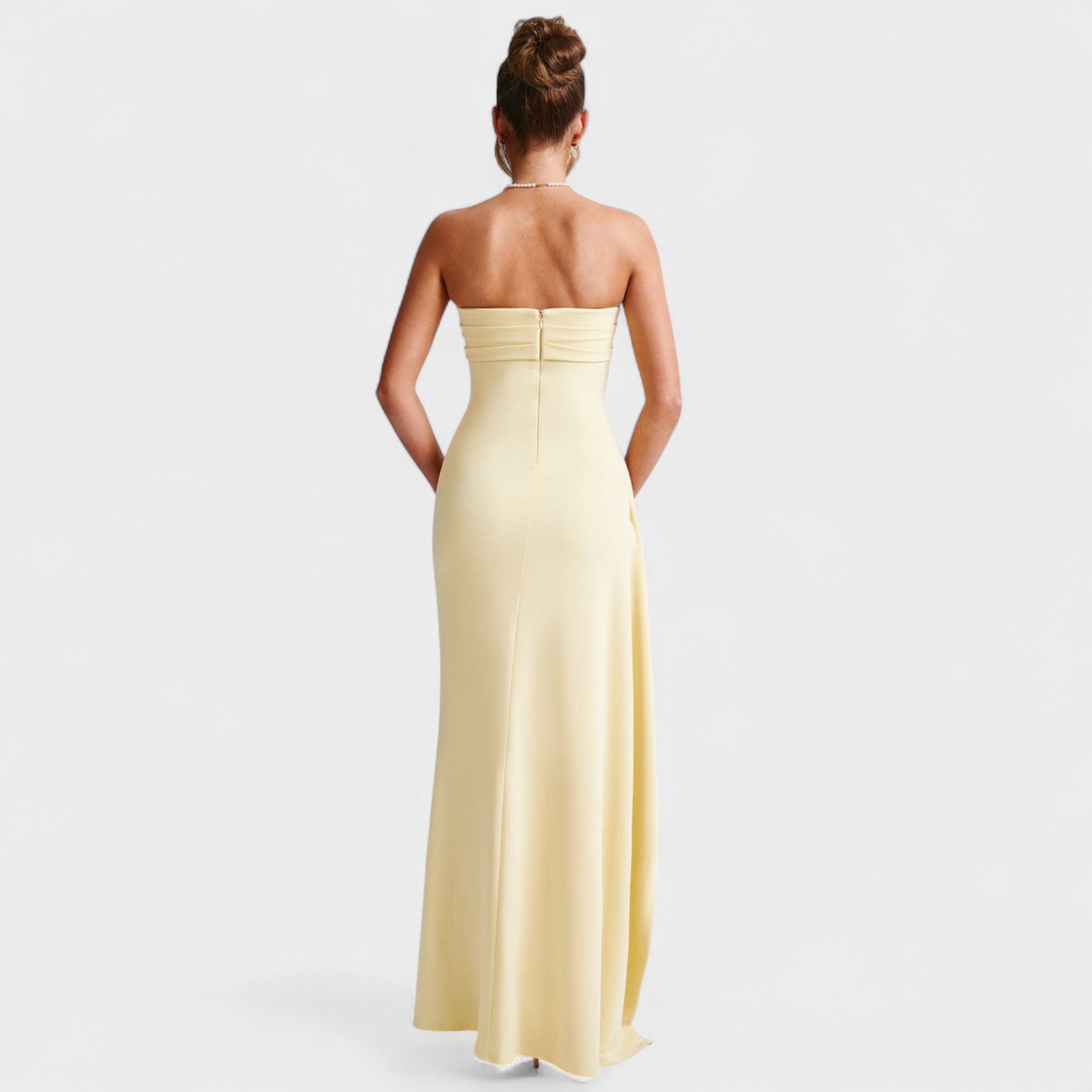 Zafira - Vestido maxi strapless glamour deslumbrante