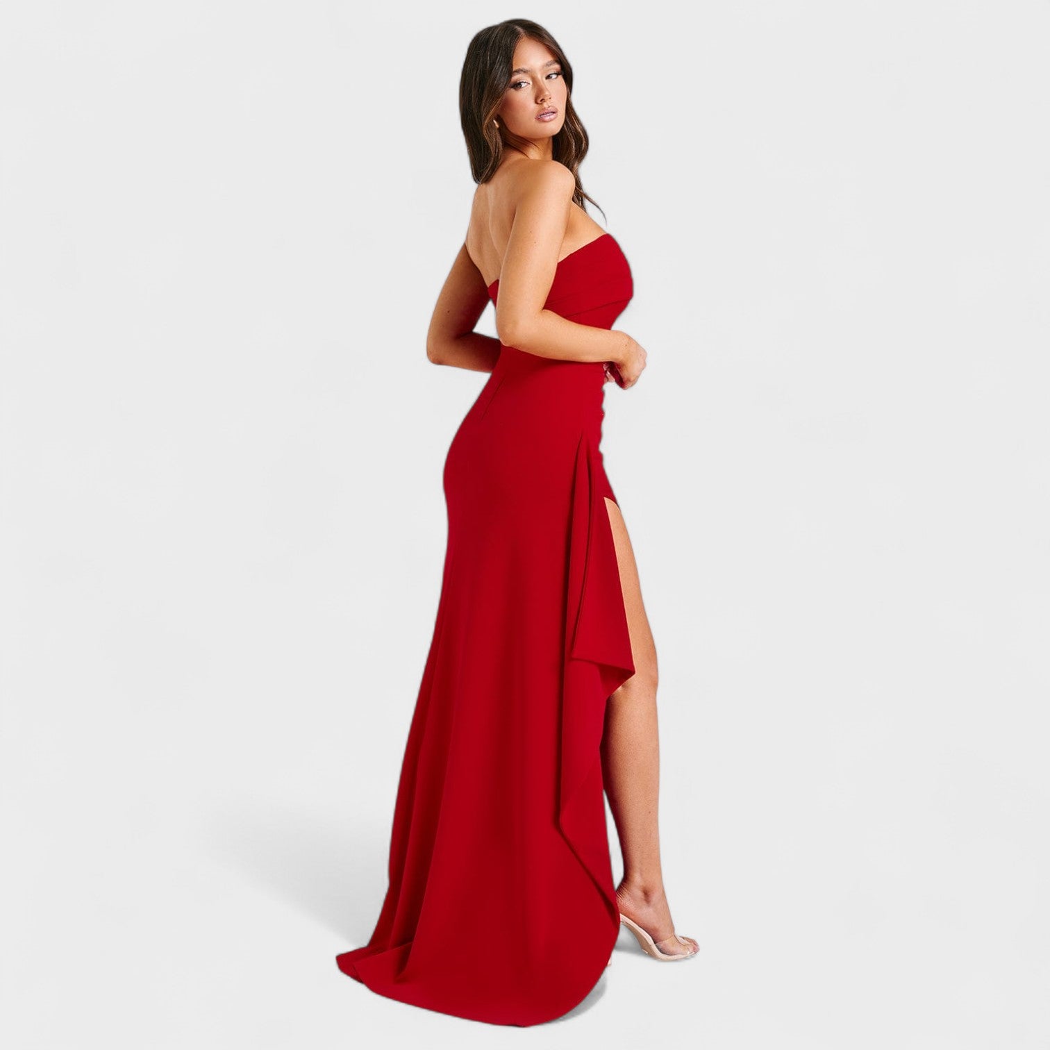 Zafira - Vestido maxi strapless glamour deslumbrante